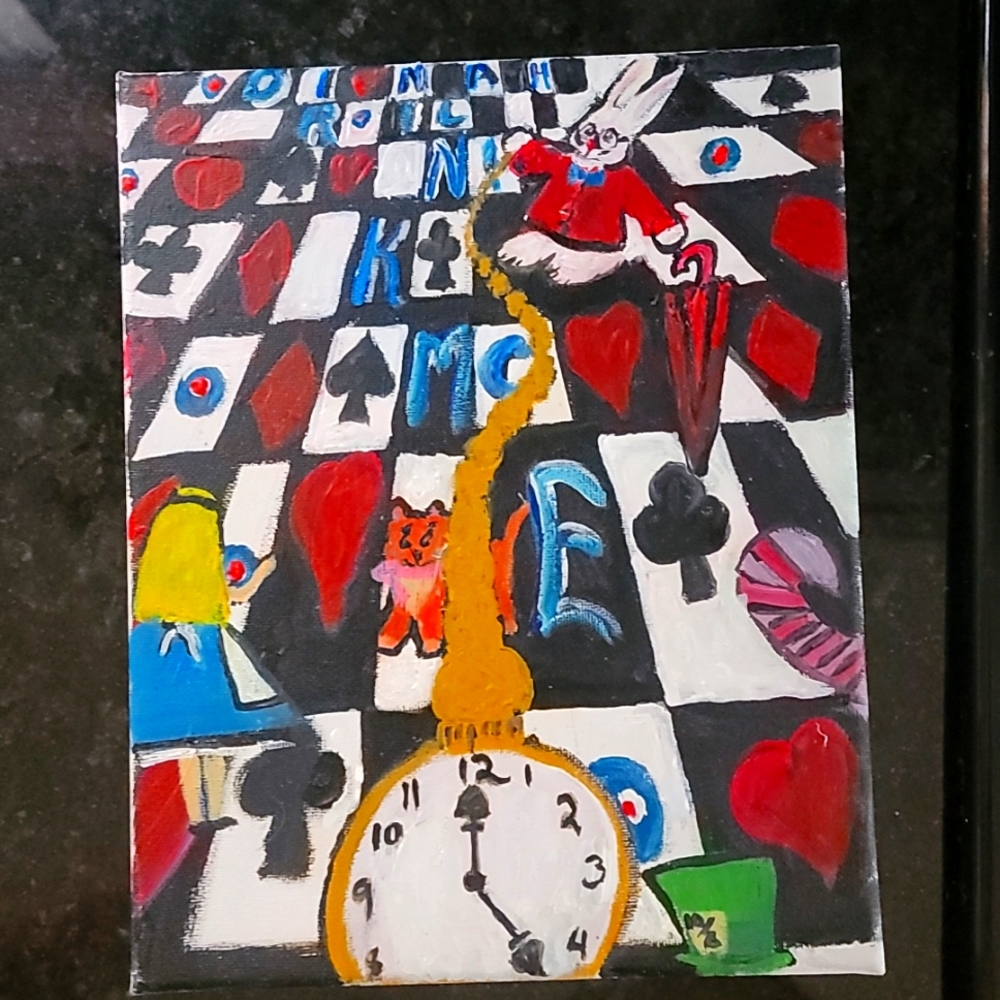 8 by 10 inch acrylic original art